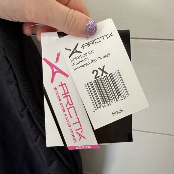 Artix Women’s 3X Black Insulated Bib Overall Plus Size New - Picture 3 of 7